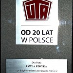 Podziękowania na pleksi z grawerem na laminacie