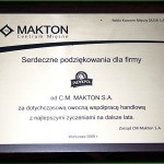 Podziękowania na podkładzie MDF