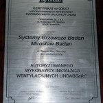 Certyfikat z grawerem na laminacie