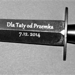 Nóż z dedykacją